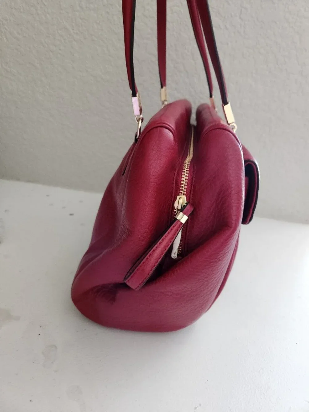 Euc Coach Madison Scarlet Leather Shoulder Bag Purse